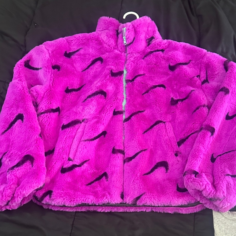 Nike Kids' Plush Purple Puffer Jacket